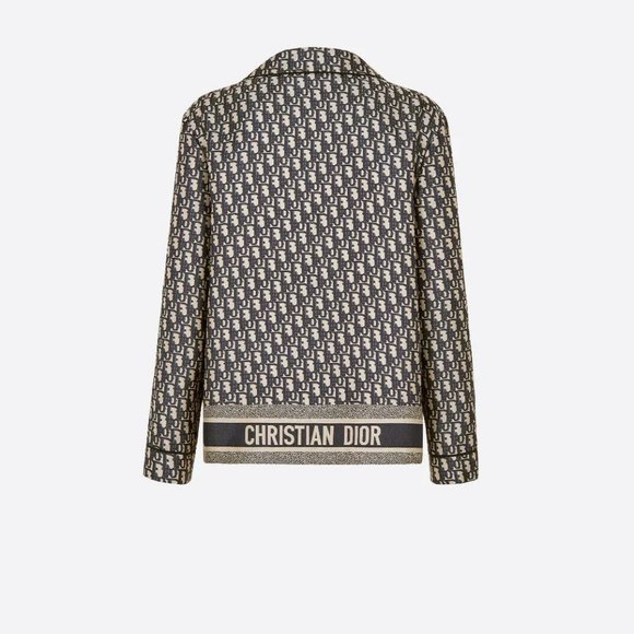 Dior JACKET Dior Oblique Silk Twill SS22 NWT $3000 Fr34 - Picture 2 of 3